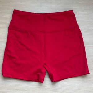Red Bike Shorts — Women's Performance Activewear